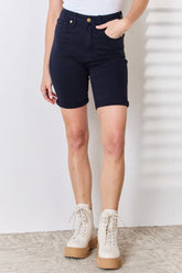 Judy Blue Full Size High Waist Tummy Control Bermuda Shorts OutfitFlow